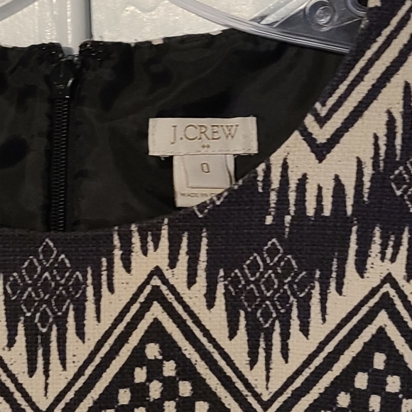 J. Crew Tribal Print Gray and Cream Colored Patterned Dress, size 0 - Picture 13 of 16